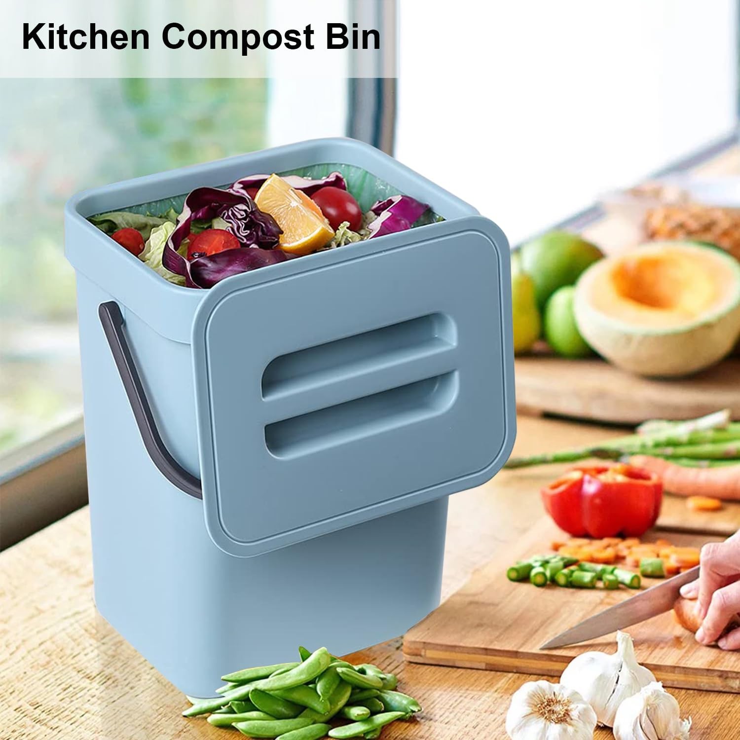 LALASTAR Compost Bin Kitchen, Small Compost Bin for Kitchen, Countertop Compost gallery