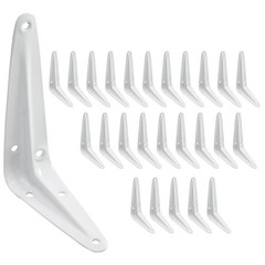 Shelf Brackets 4 x 3 Inch, 24 Pack Heavy Duty White Metal – 60 lbs Load Capacity