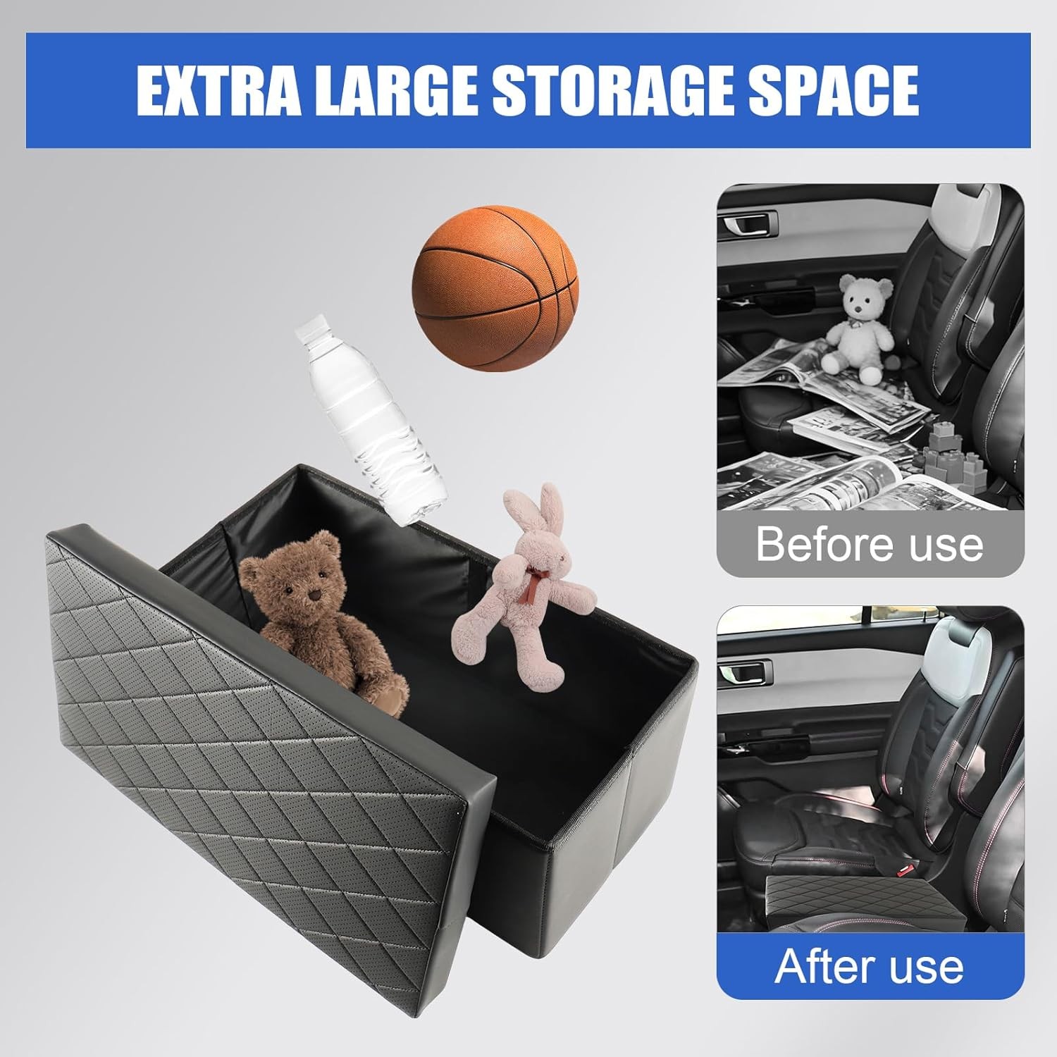 Ford Explorer Seat Aisle Storage Box 6-Passenger 2020-2025 Foldable #R08 gallery