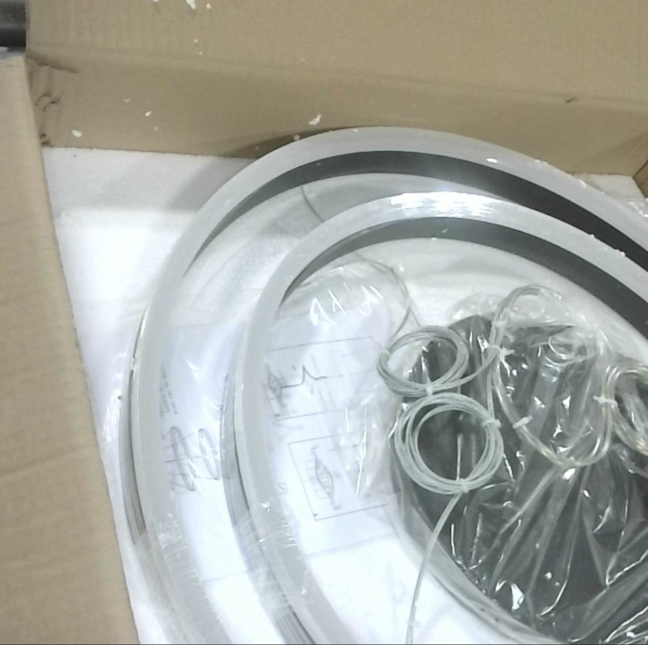 2-Rings Chandelier Black Modern LED Chandeliers 3000K-6500K gallery