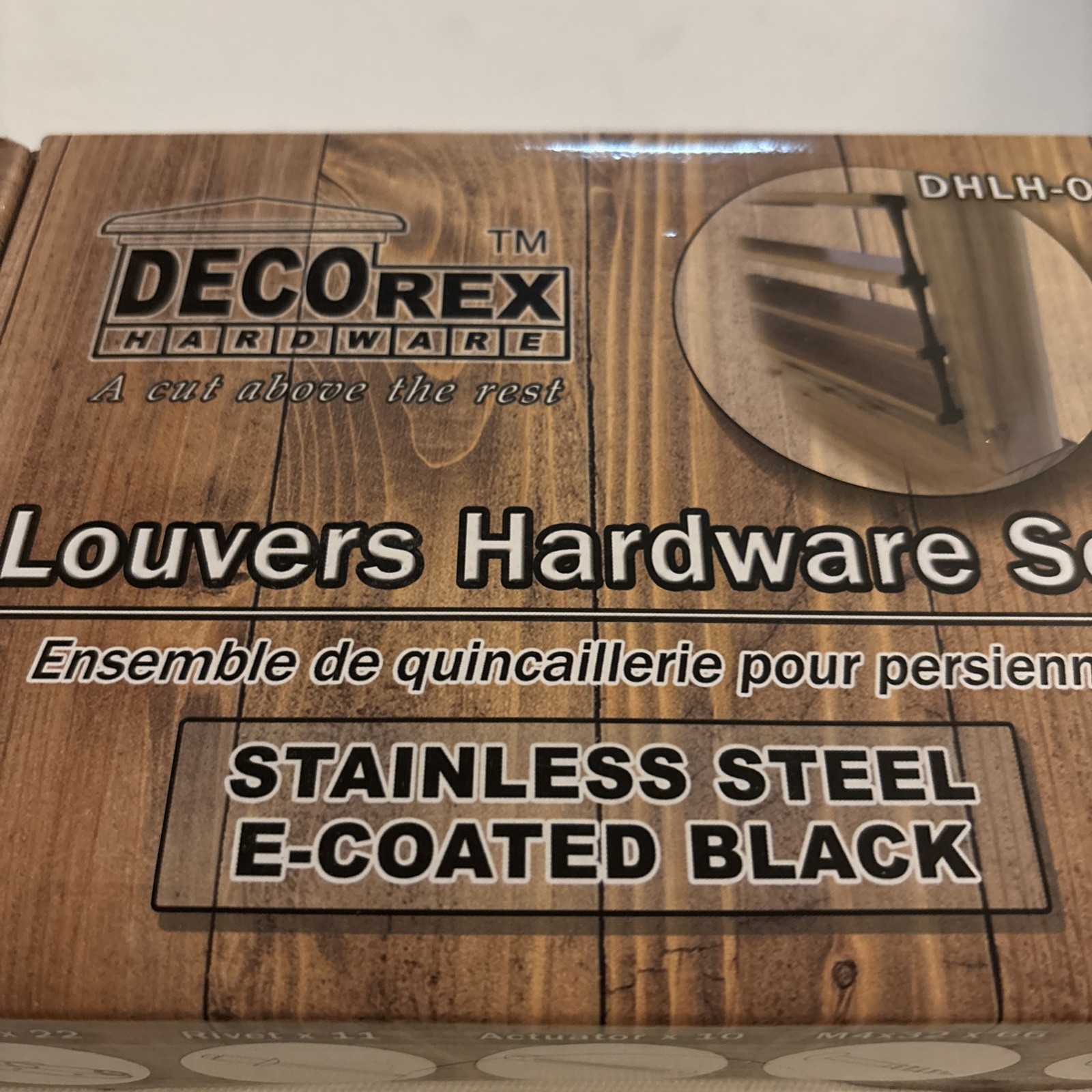 DecoRex Louvers Hardware Set Stainless Steel E Coated Black DHLH-02 For Blinds gallery
