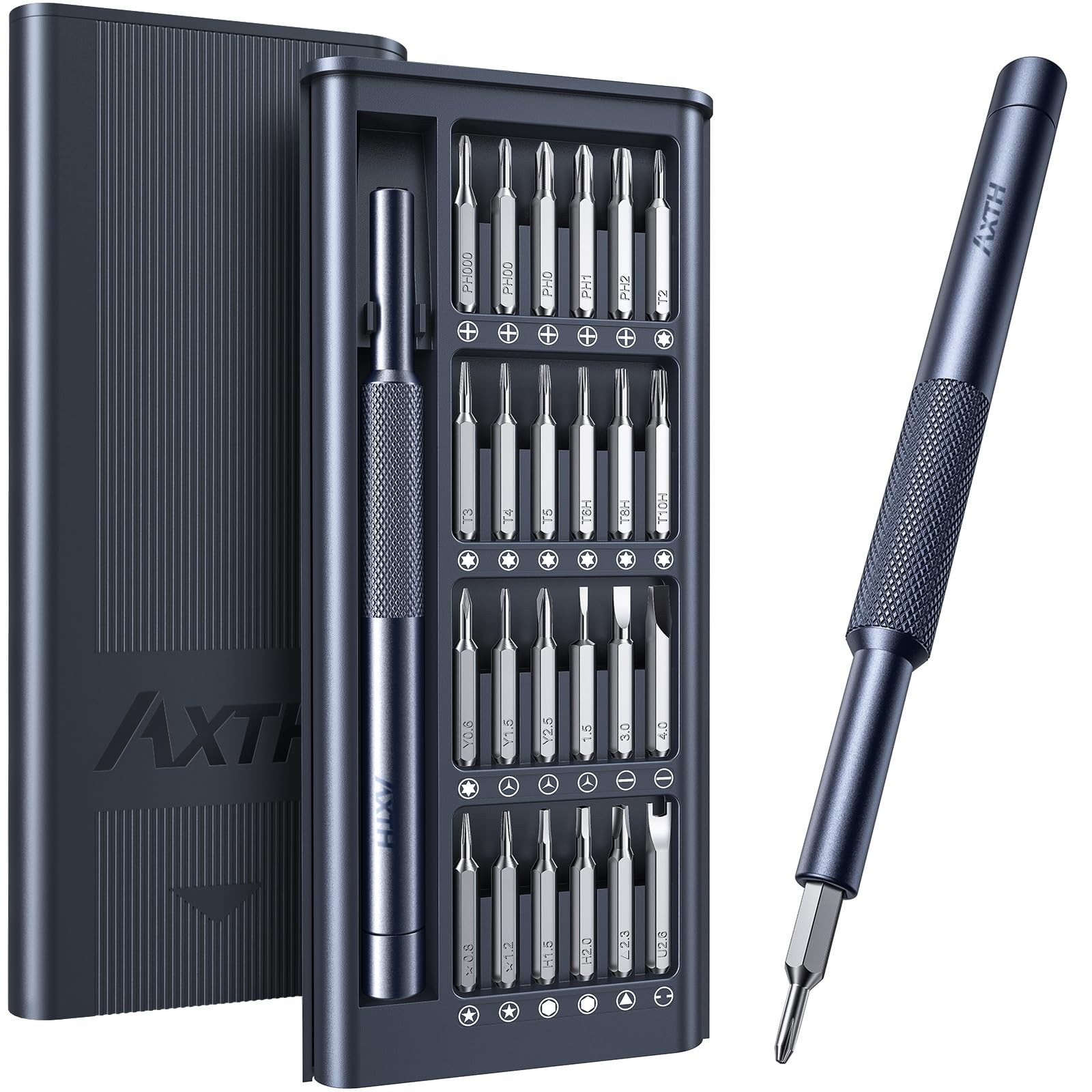 AXTH 25-in-1 Small Precision Screwdriver Set, Professional Magnetic Black gallery