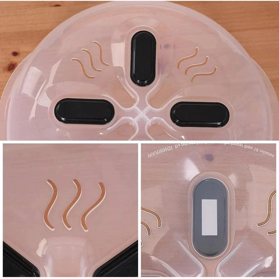Magnetic Microwave Anti Splatter Cover Plate Guard Lid With Steam Vent gallery