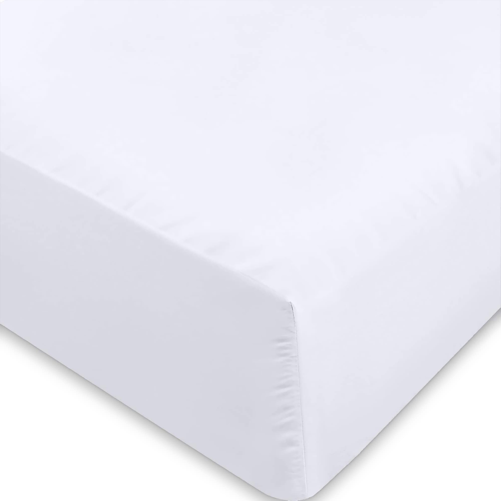 White Fitted Sheet, Hotel Quality Deep Pocket White Sheets, 1 Soft Poly-Cotton gallery