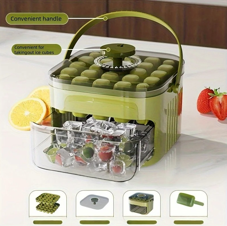 1pcs 50 Grid Press Type Ice Cube Mold – Double Layer Handheld Design - NEW