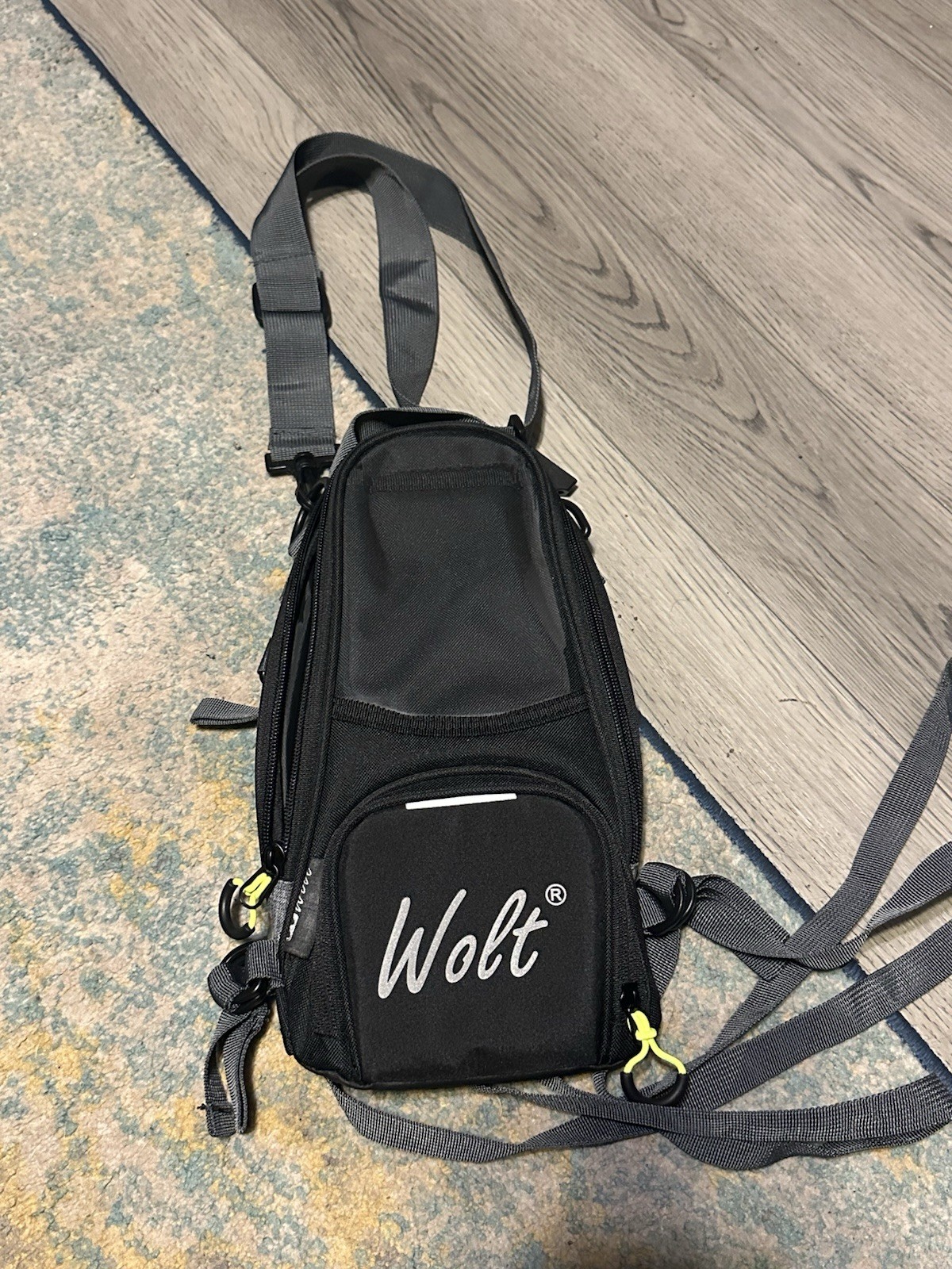 Wolt Mini Backpack Travel Cross Bag Black Light Weight