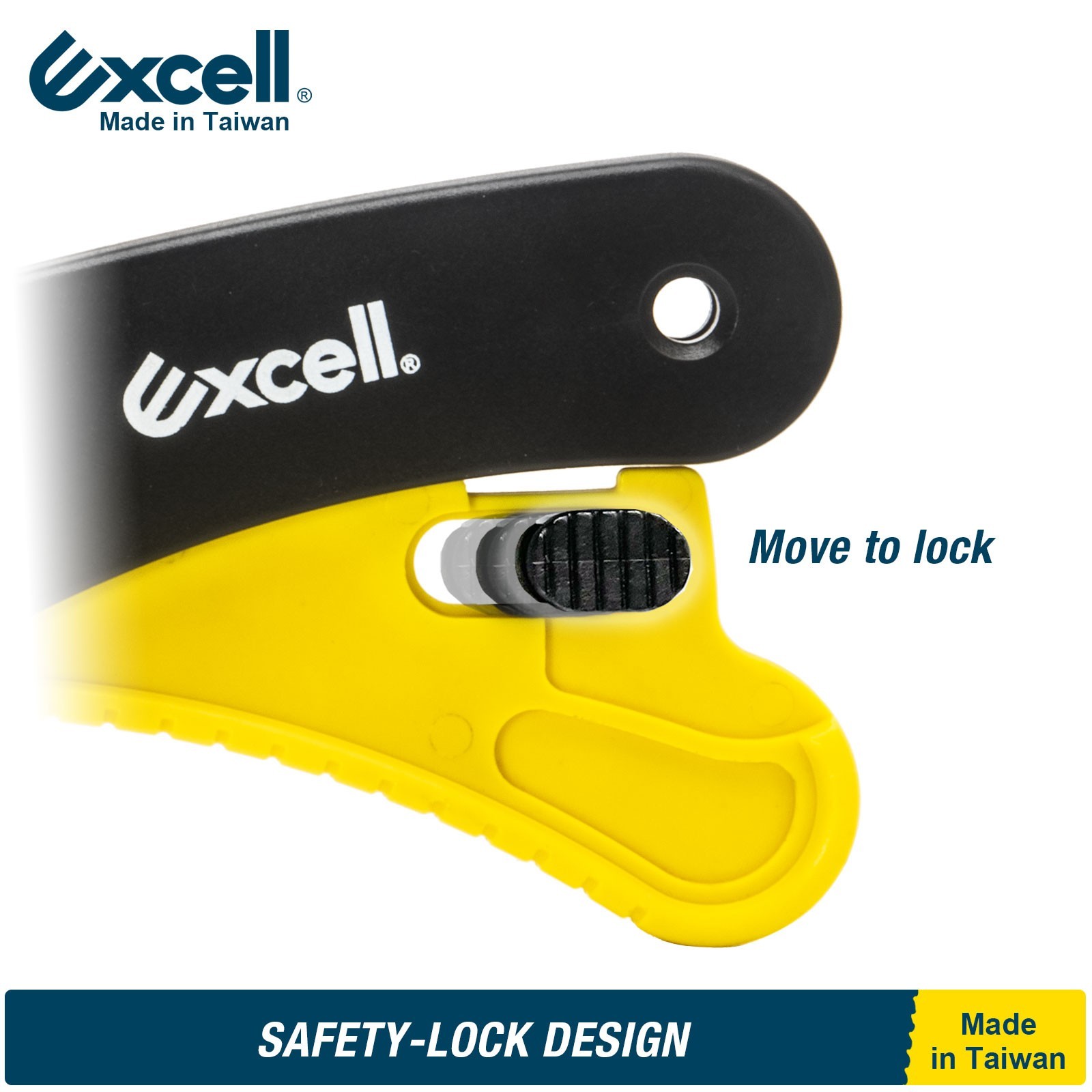 Excell Action Utility Knife Safety Lock Heavy Duty Retractable w/ 3 Blades gallery