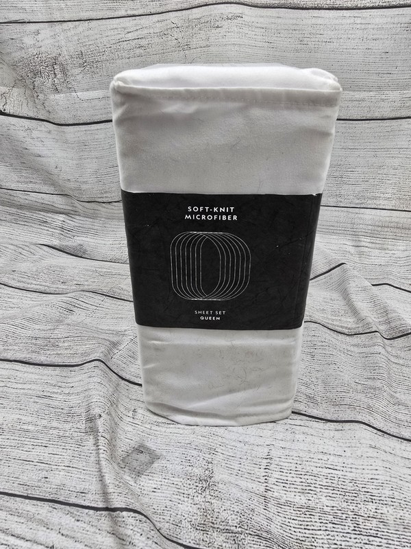Malouf Soft-knit Microfiber Queen Sheet Set New In Package White gallery