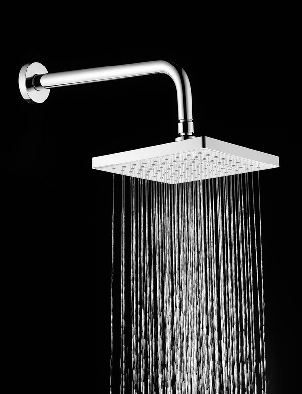8" High Pressure Square Showerhead with Large Spray Surface- Chrome gallery
