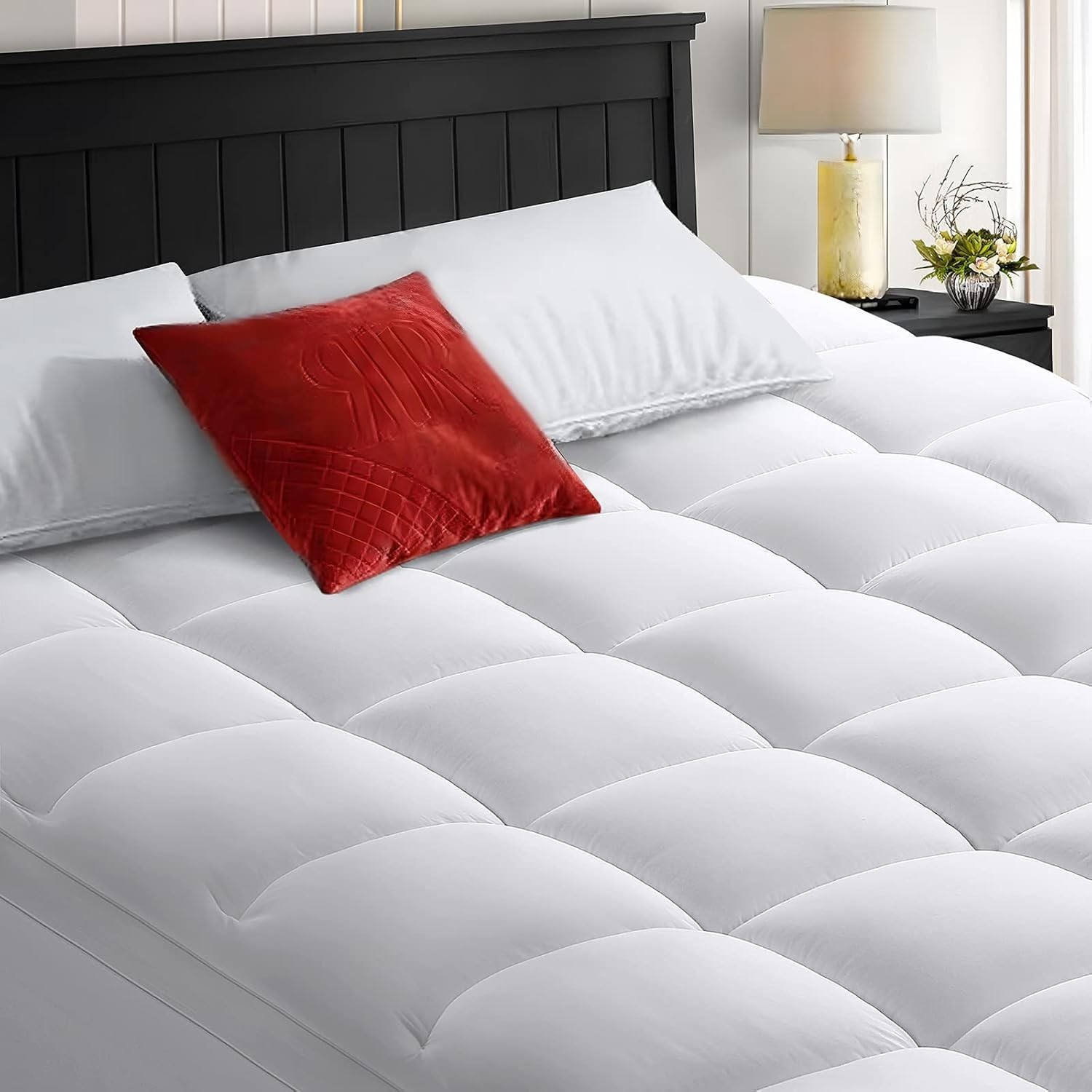 4 Inches Thick Mattress Topper Quilted Cooling Mattress Topper Pad Bed Cover gallery