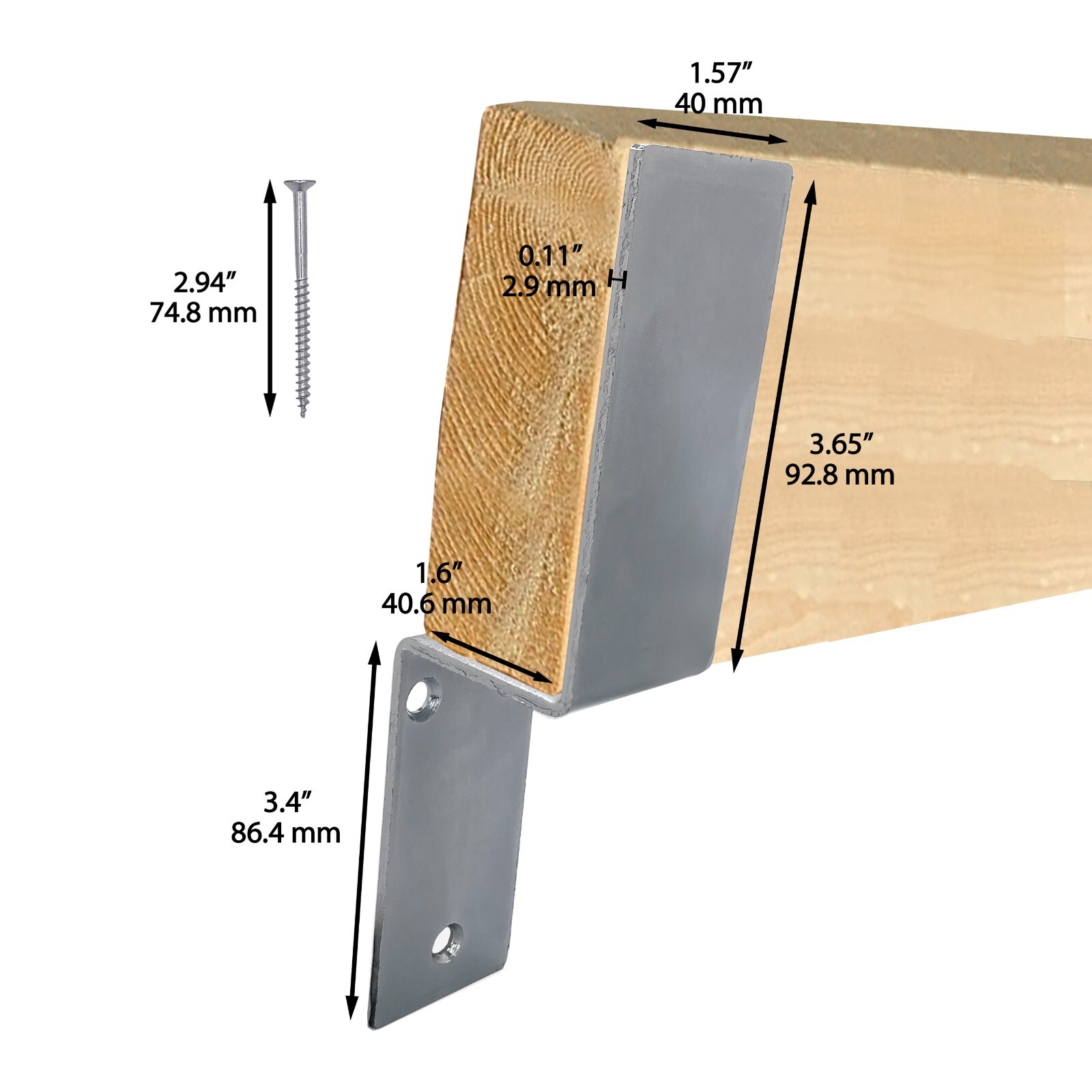 Heavy Duty 2x4 Board Drop Open Bar Security Door Lock Bracket Barricade & Screws gallery