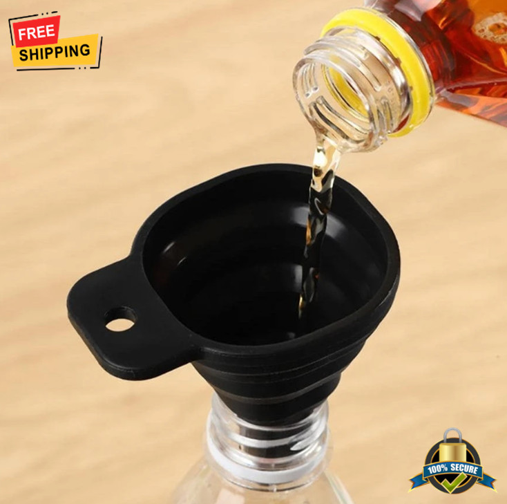 Foldable Silicone Funnel - Compact, Durable, and Easy to Use for Kitchen Tasks gallery