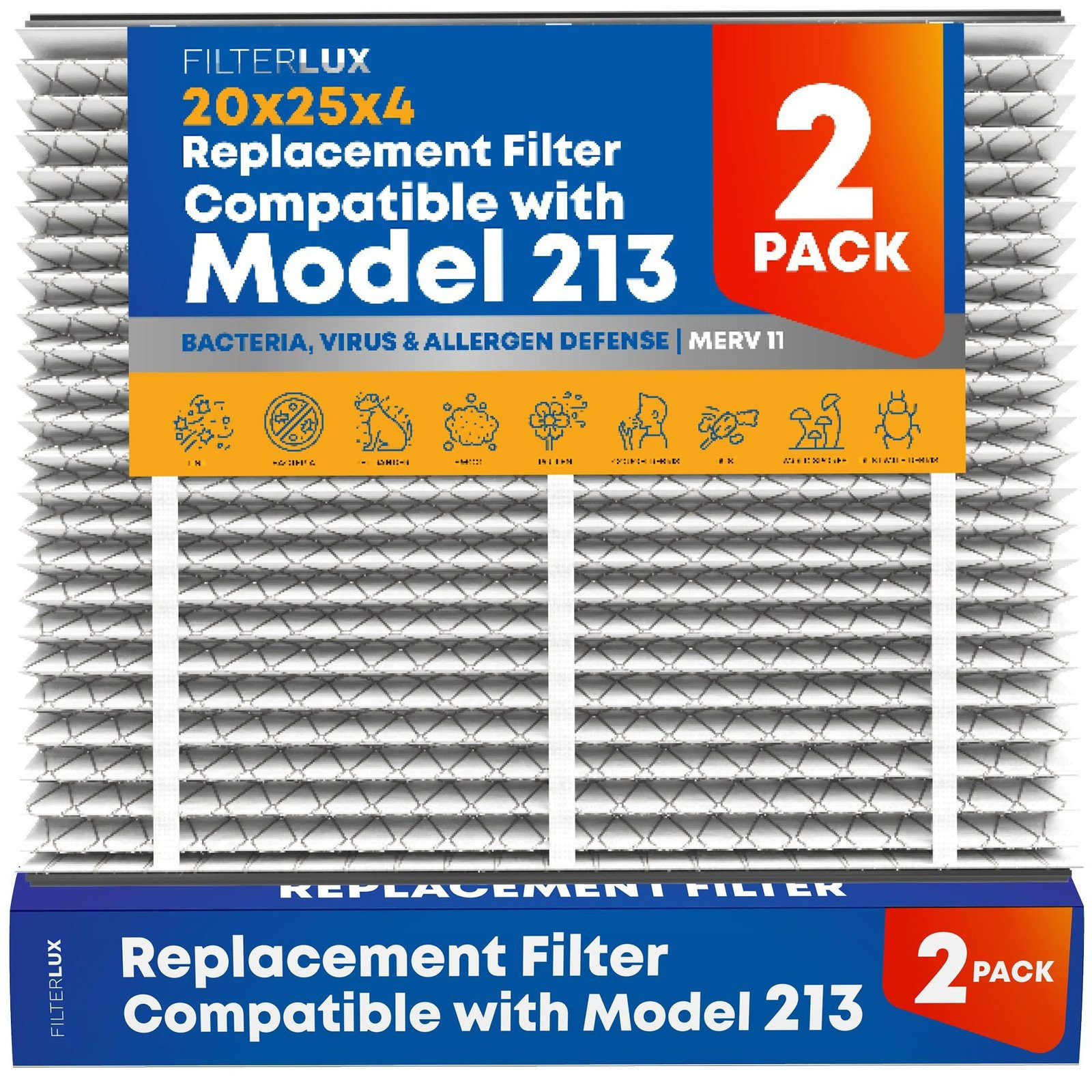FilterLux Replacement Filters Compatible With AprilAire 213 (2 Pack) gallery