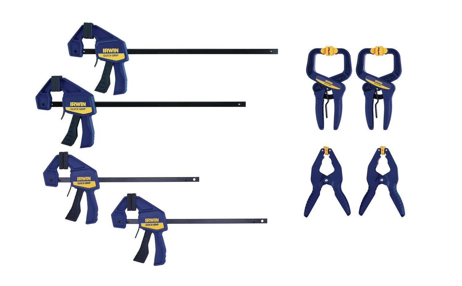 8-Piece Quick-Grip Clamp Set, One-Handed Mini Bar Clamps, 6-Inch, 4-Pack gallery