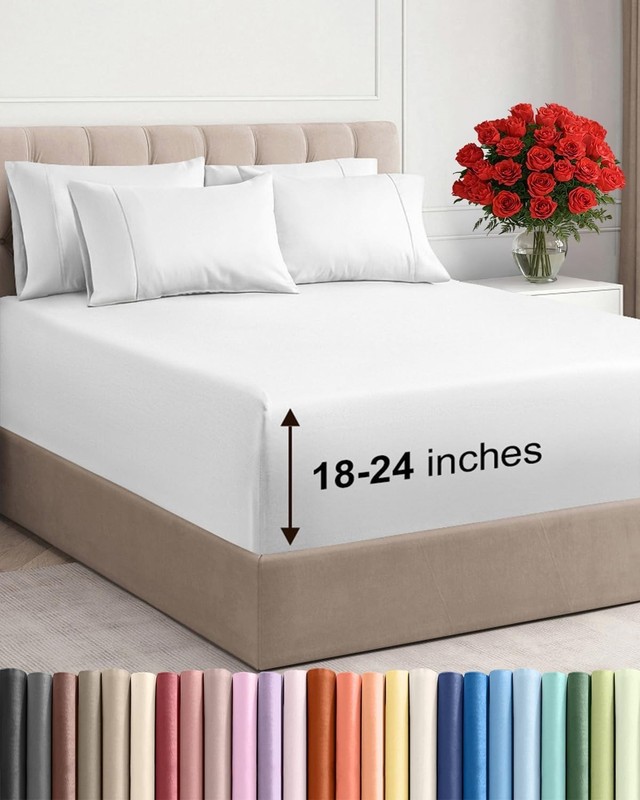 Extra Deep Queen Sheet Set - Soft & Cozy Microfiber Sheets gallery