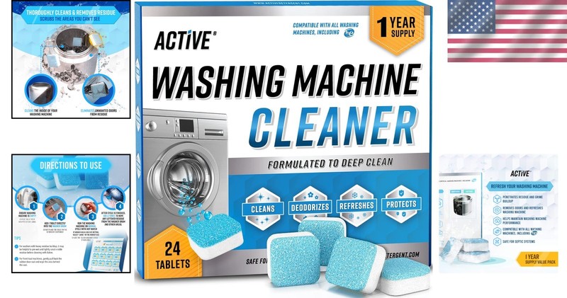 Active Washing Machine Cleaner Deep Clean 24 Pack - 1 Supply 24 Pack gallery
