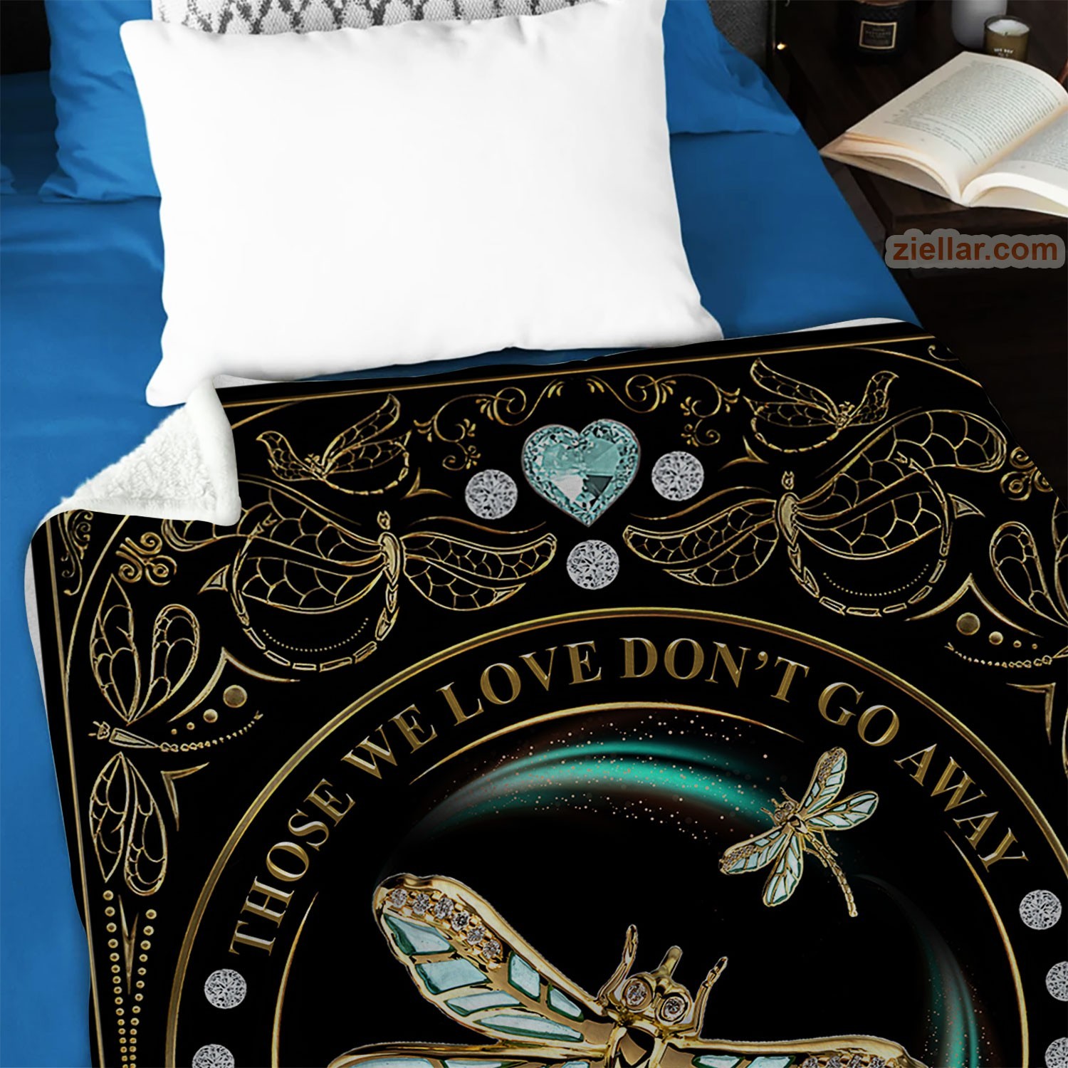 Dragonfly Memorial Fleece Blanket In Loving Memory Sympathy Gift gallery