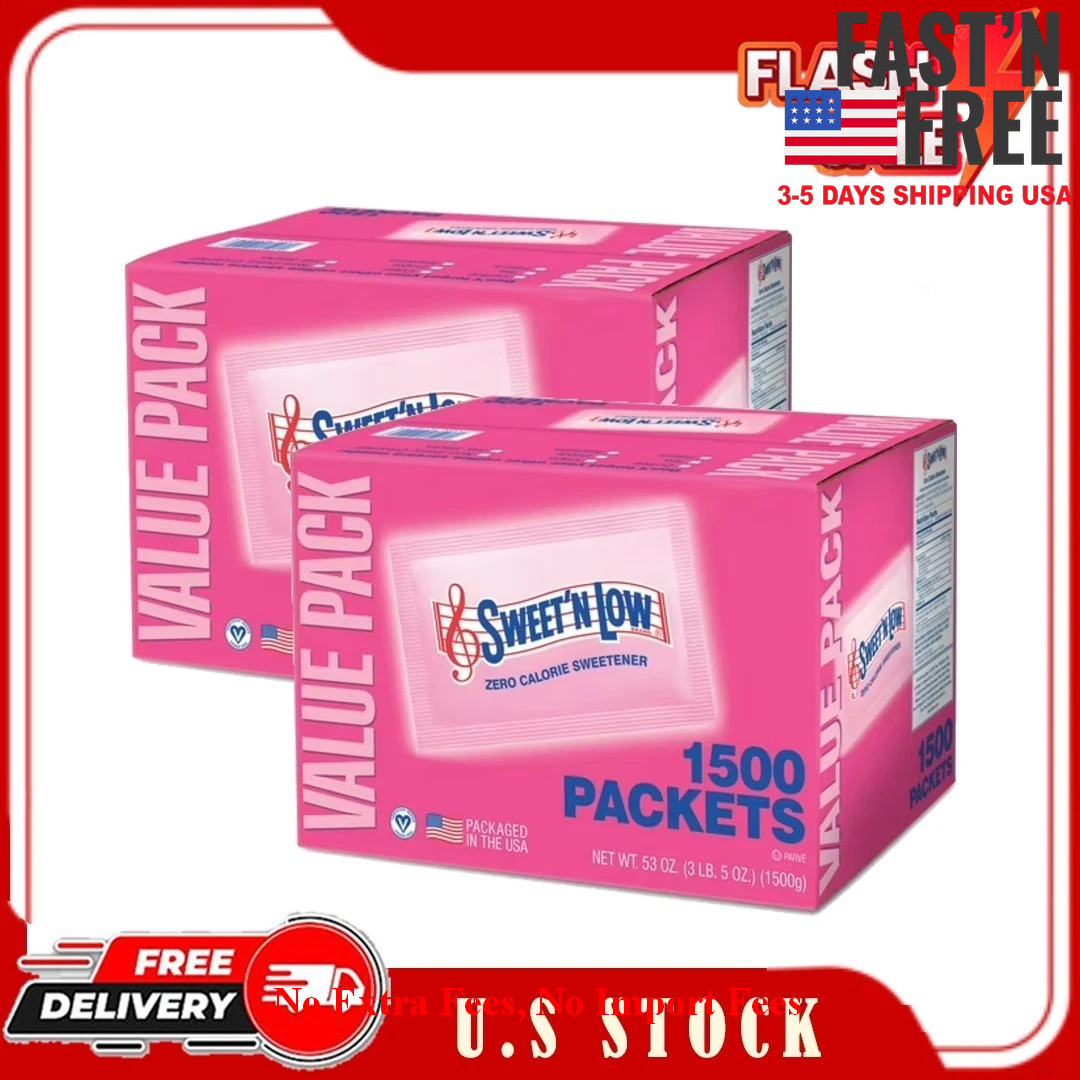 2 Box Sweet'N Low Zero Calorie Sweetener,Sugar Substitute Packet,53oz,1500Count​ gallery