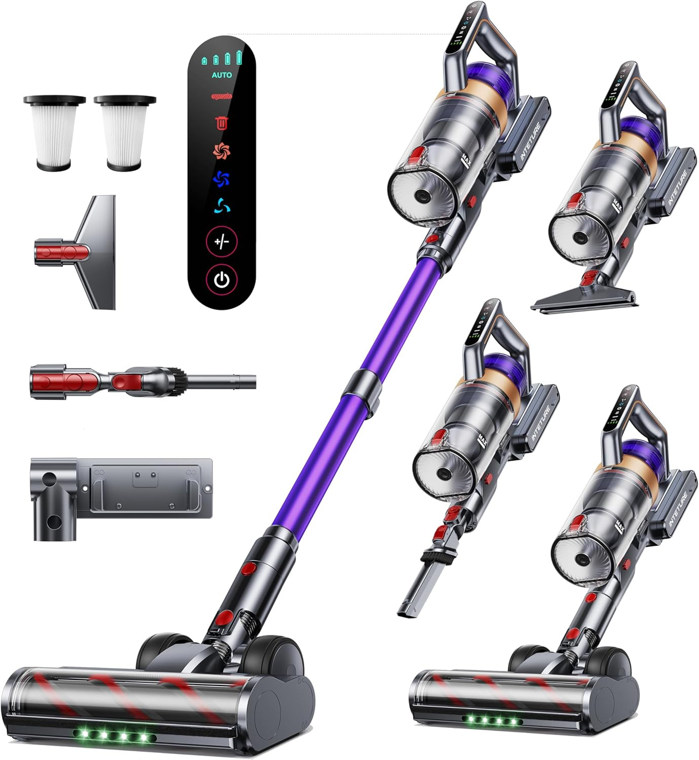 Powerful Cordless Vacuum Cleaner, 600W, 65 Mins, Anti-Tangle, Touch Screen gallery