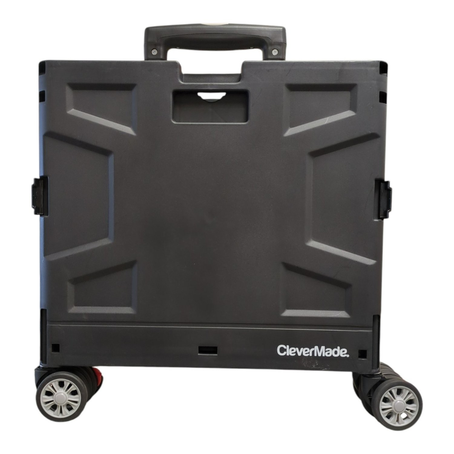 CleverMade Collapsible Wheeled Crate with Lid, 35L and 75lb Capacity gallery