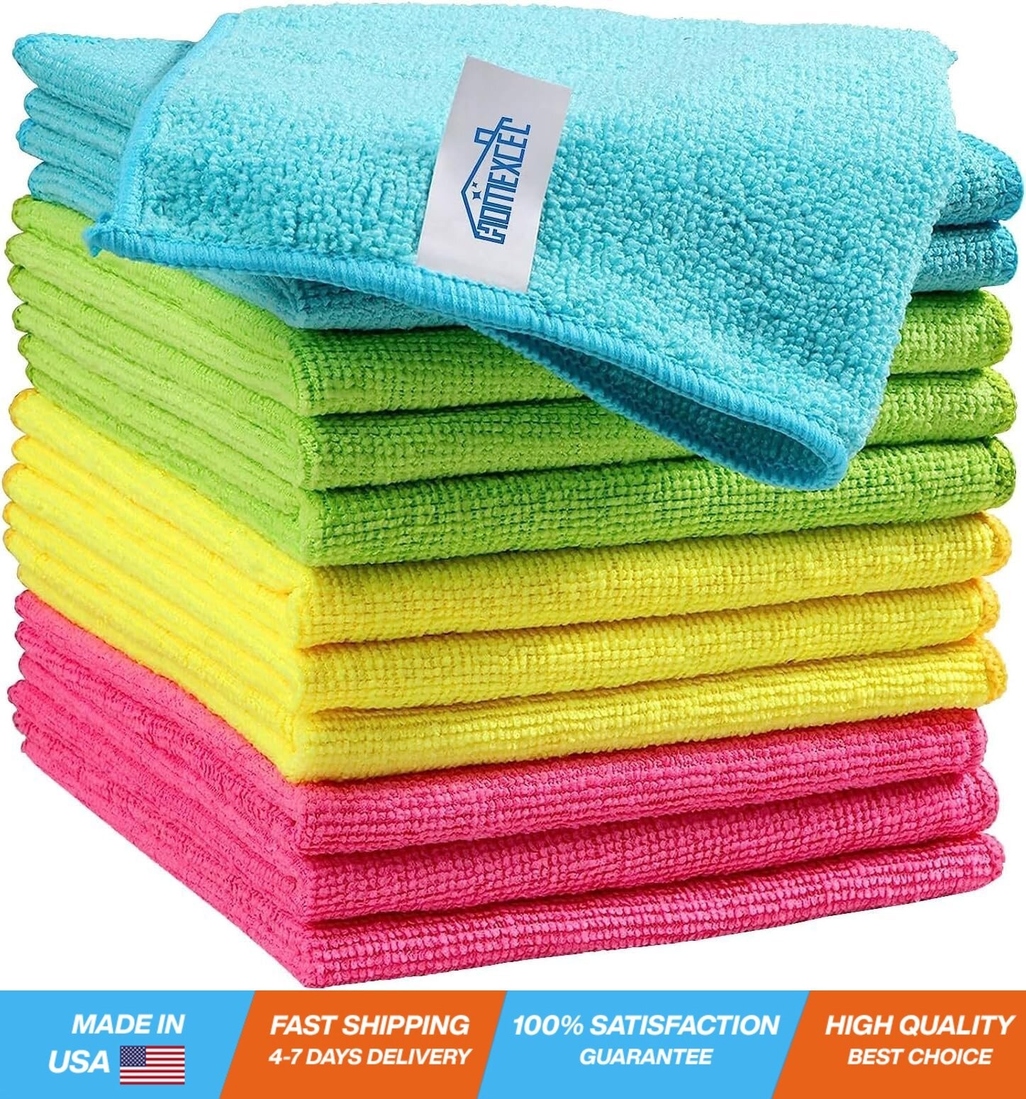 Microfiber Cleaning Cloth,12 Pack Cleaning Rags, Cleaning Towels with 4 Color... gallery