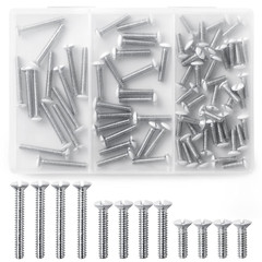 Bates Wall Plate Screws 75 Pack Assorted Size Outlet WHITE Cover Long Electrical
