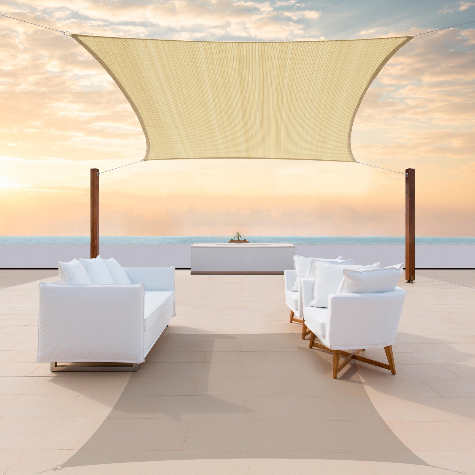 ColourTree Rectangle Sun Shade Sail Cover Outdoor Patio with Hardware Kit gallery