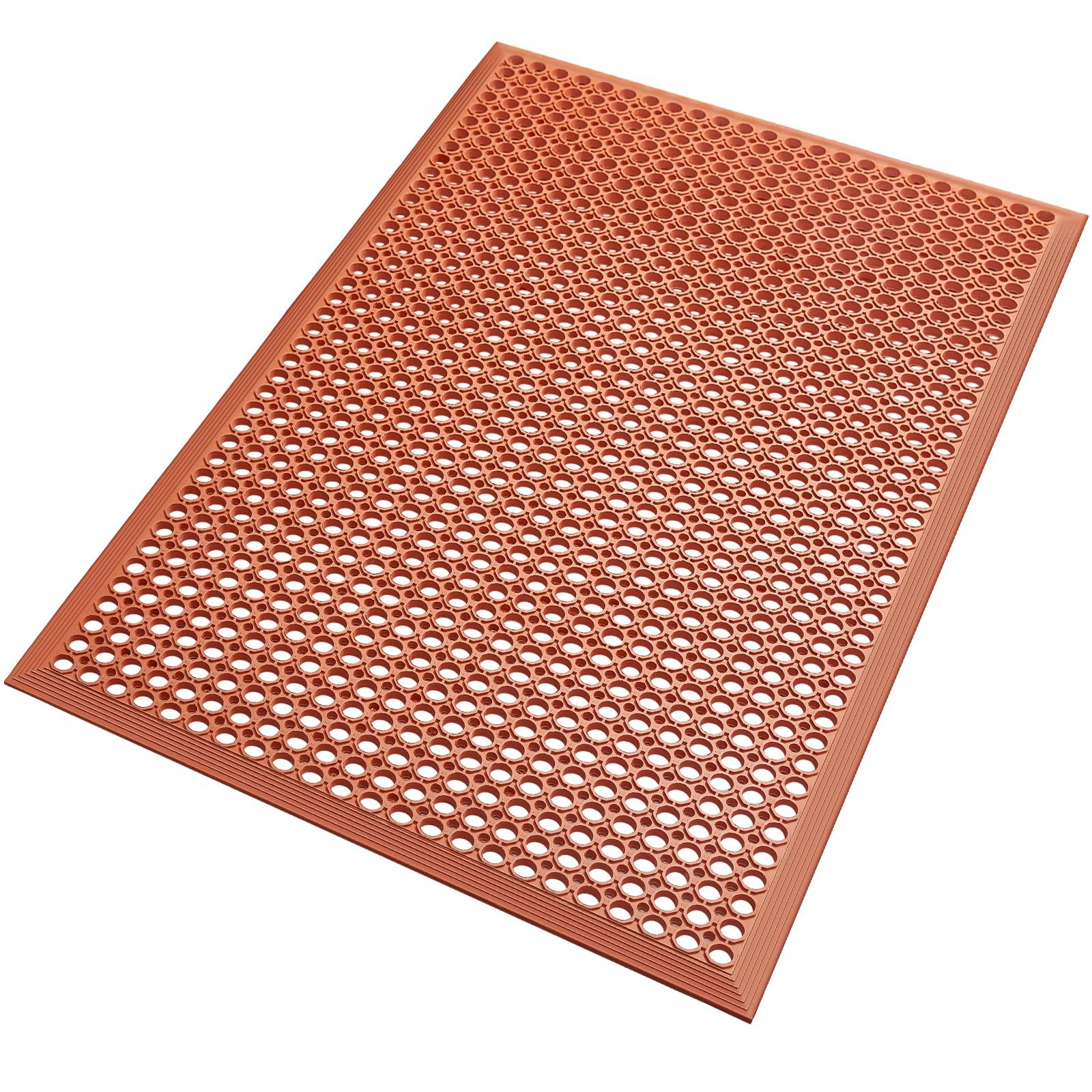 Rubber Floor Mats Anti-Fatigue Kitchen Mat 60"L x 36"W x 0.4"Th, Red gallery