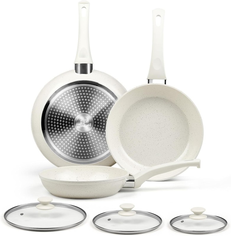 Ceramic Frying Pan Set with Lids - Non Stick Frying Pan with Lids gallery