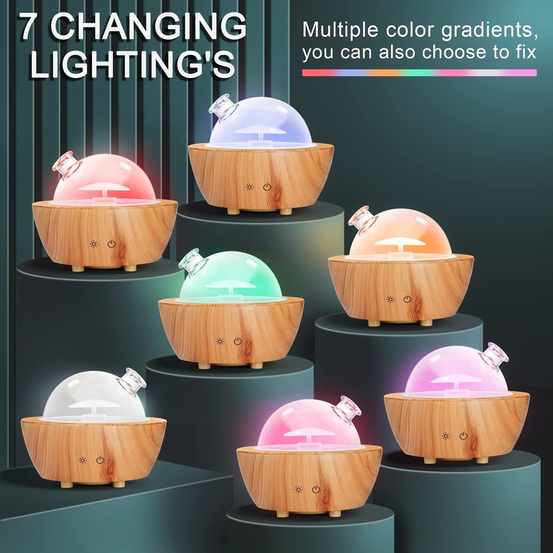 Aromatherapy Essential Oil Diffuser - 280ml Cool Mist Humidifier, 7-Color LED Li gallery