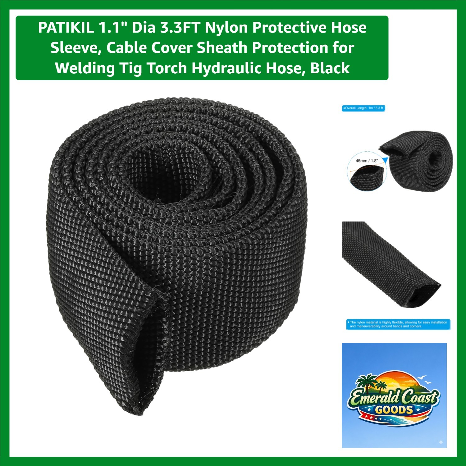 Versatile 3.3FT Nylon Hose Sleeve – Shielding for Hoses in Extreme Conditions gallery
