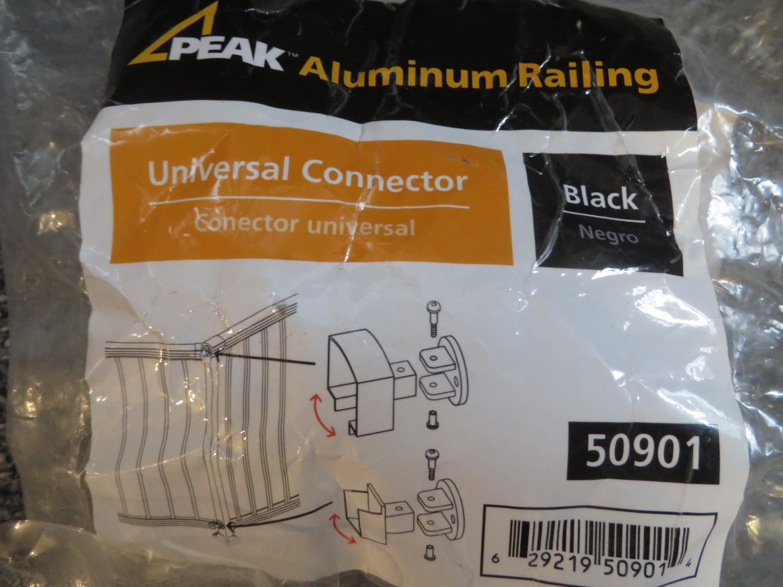 Peak Universal Connector Rail Kit Aluminum, Black, 50901 gallery