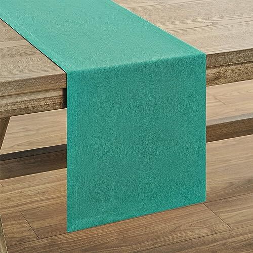 Basic Linen Style Table Runner, 14 x 48 Inch Rustic 14x48 Inch Teal Chambray gallery