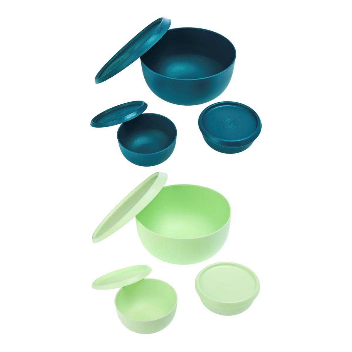 *Tupperware 12-piece Blossom Lid Serve & Store Bowl Set - Green Multi gallery