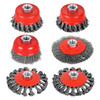 6-Piece, Angle Grinder Wire Wheel, 4 1/2" Angle Grinder Attachments, Wire Wheel, gallery