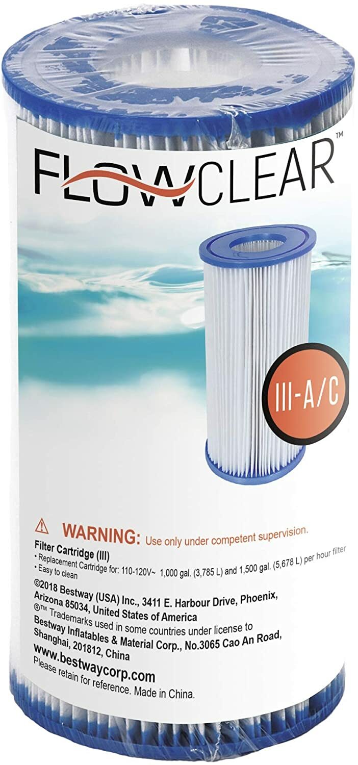 Bestway Type A/C 58012E Flowclear Pool Filter Cartridge Fits Intex Summer Waves gallery