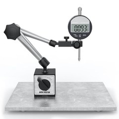 Electronic Digital Dial Indicator Gauge and Magnetic Base, 0-1 176lbs/80kg