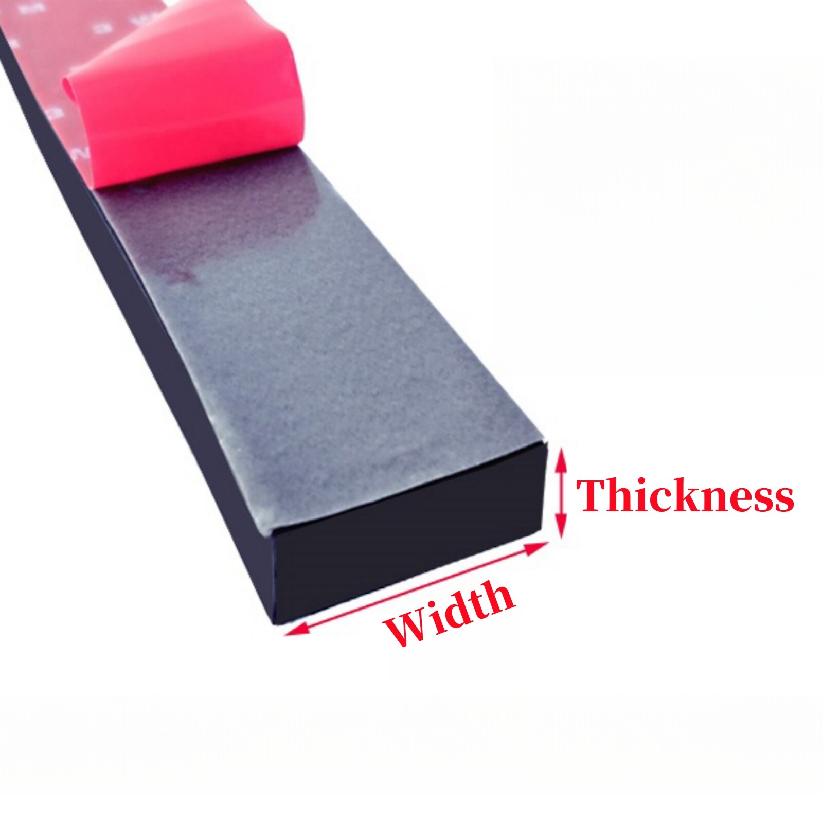 Black Solid Nitrile Rubber Strip Self Adhesive Backed NBR Anti Oil Seals Gasket gallery