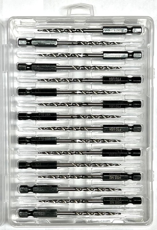 Superior 16-Pc 9/64" Tapered Drill Bits - HSS M2 Grade for Precise Wood Drilling gallery