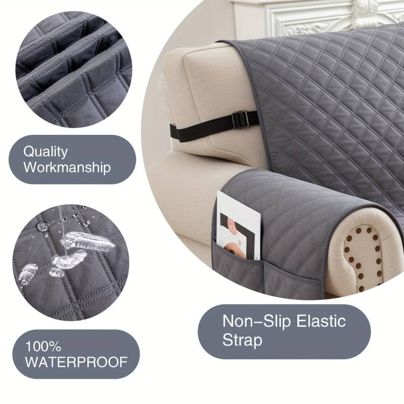 Waterproof & Washable Reversible Sofa Cover Recliner protector for Pet Friendly gallery
