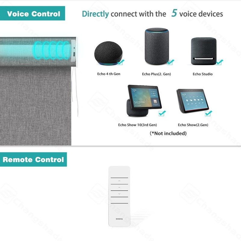 Changshade CUSTOM Smart Motorized Window Shades Remote Control Roller Blinds gallery