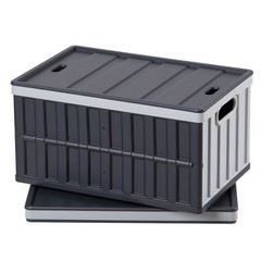 2-Pack 65L Collapsible Bins, Stackable, 84lb Capacity, Fold Flat
