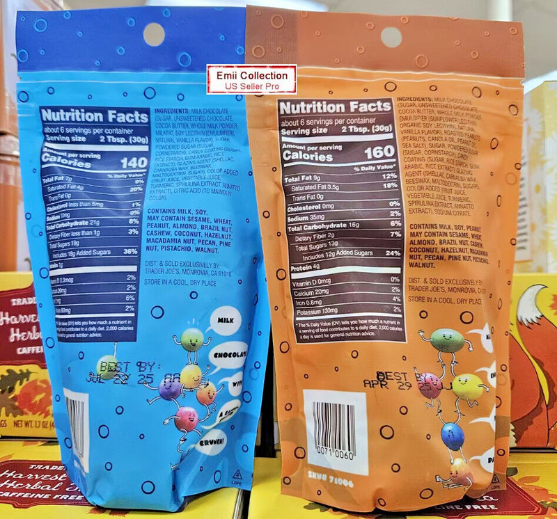 Trader Joe's Bite Sized Candy Coated Milk Chocolate Candies 6oz 170g (2 Bags) gallery