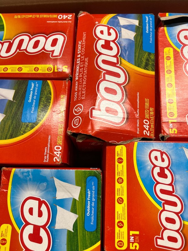 8 Pack Bounce Outdoor Fresh Fabric Softener Dryer Sheet 240 Ct Ea - DMGD BOX gallery