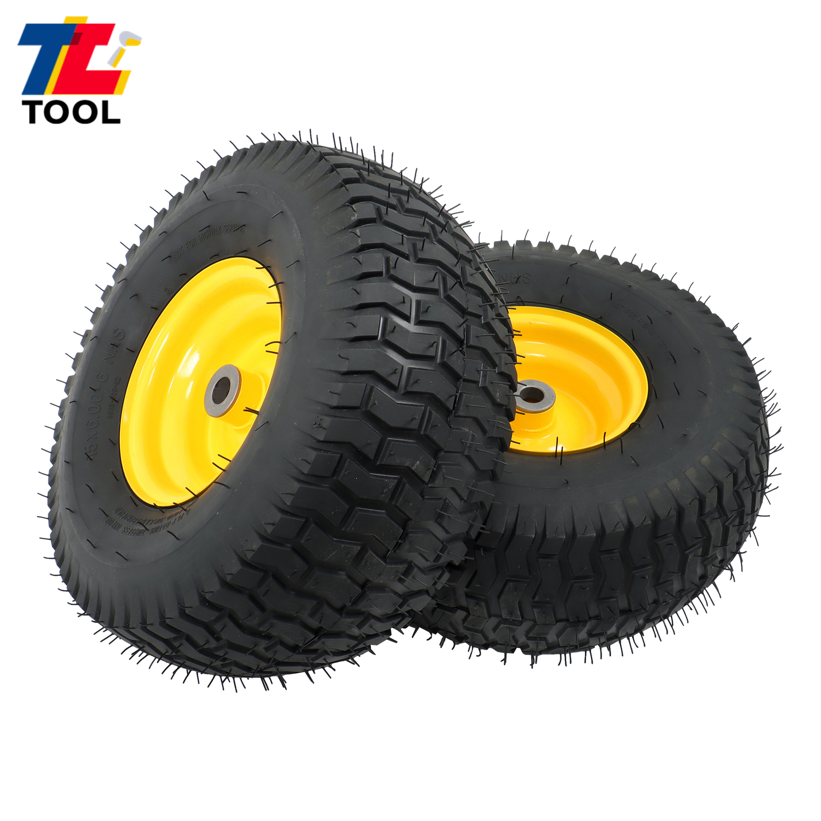 2PCS For John Deere Riding Mowers Replacement 15 x 6.00-6" Tires Assembly 464881 gallery