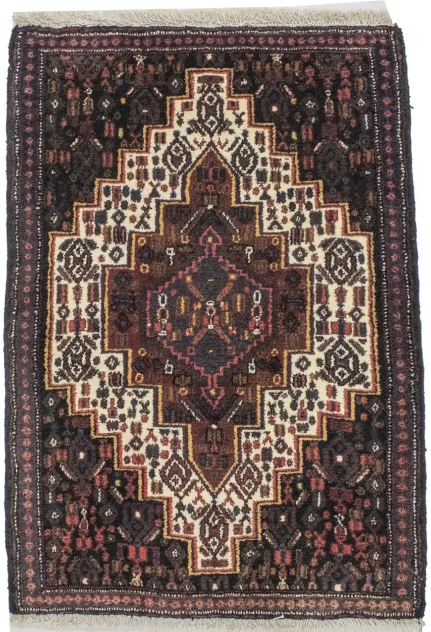 Vintage Handmade Oriental Rug Rare Design Entryway Home Decor Carpet 2X3 ft gallery