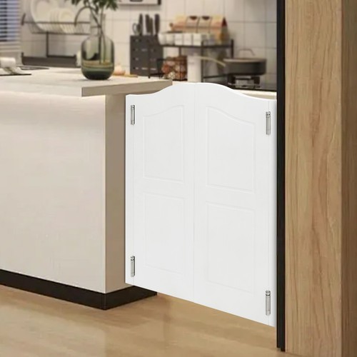 Solid Wood Partition Double Door for Shop Entrance 91*107cm/36*42in White gallery