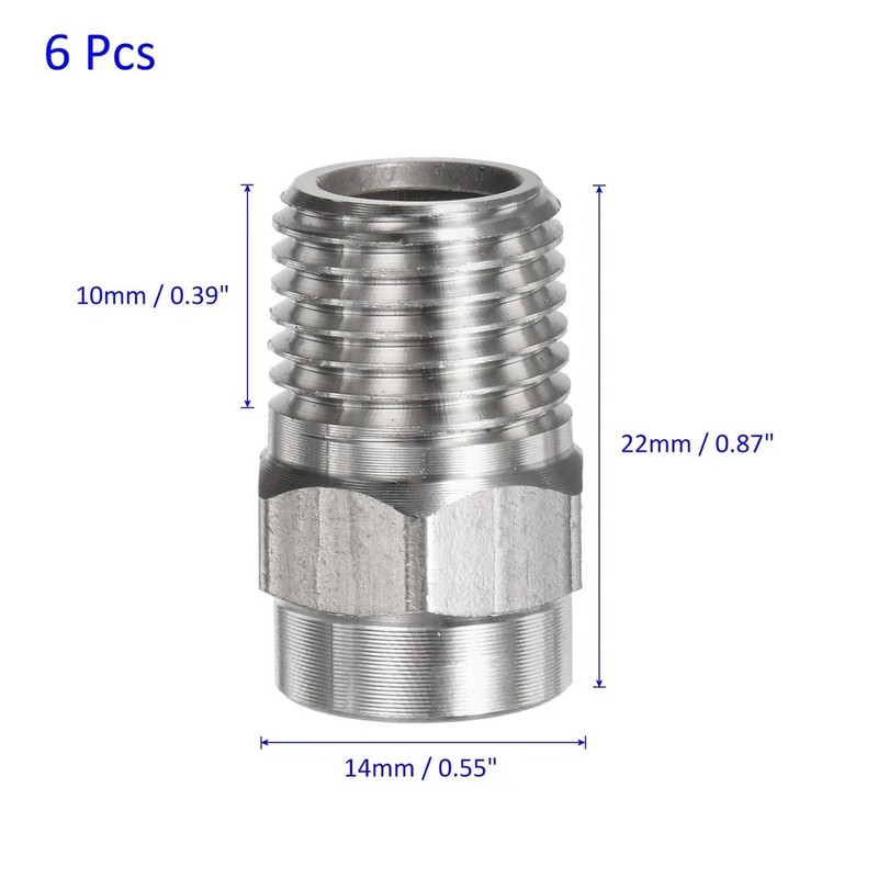 6 Pack Surface Clean Tips - 40 Degree 1/4" NPT Male Pressure Washer Nozzles C... gallery