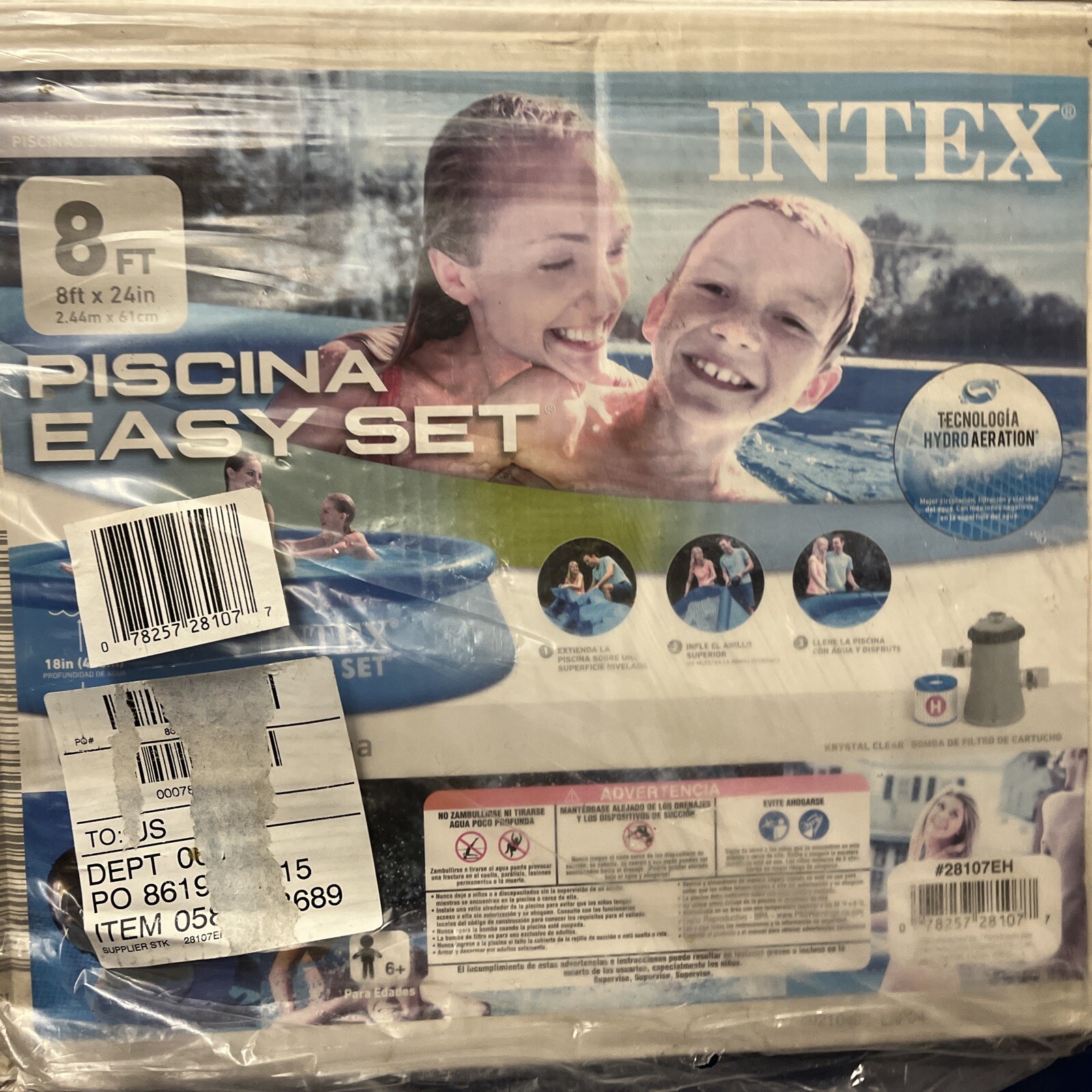 Intex 8 Ft X 24 In Easy Set Above Ground Swimming Pool -- 28107EH gallery