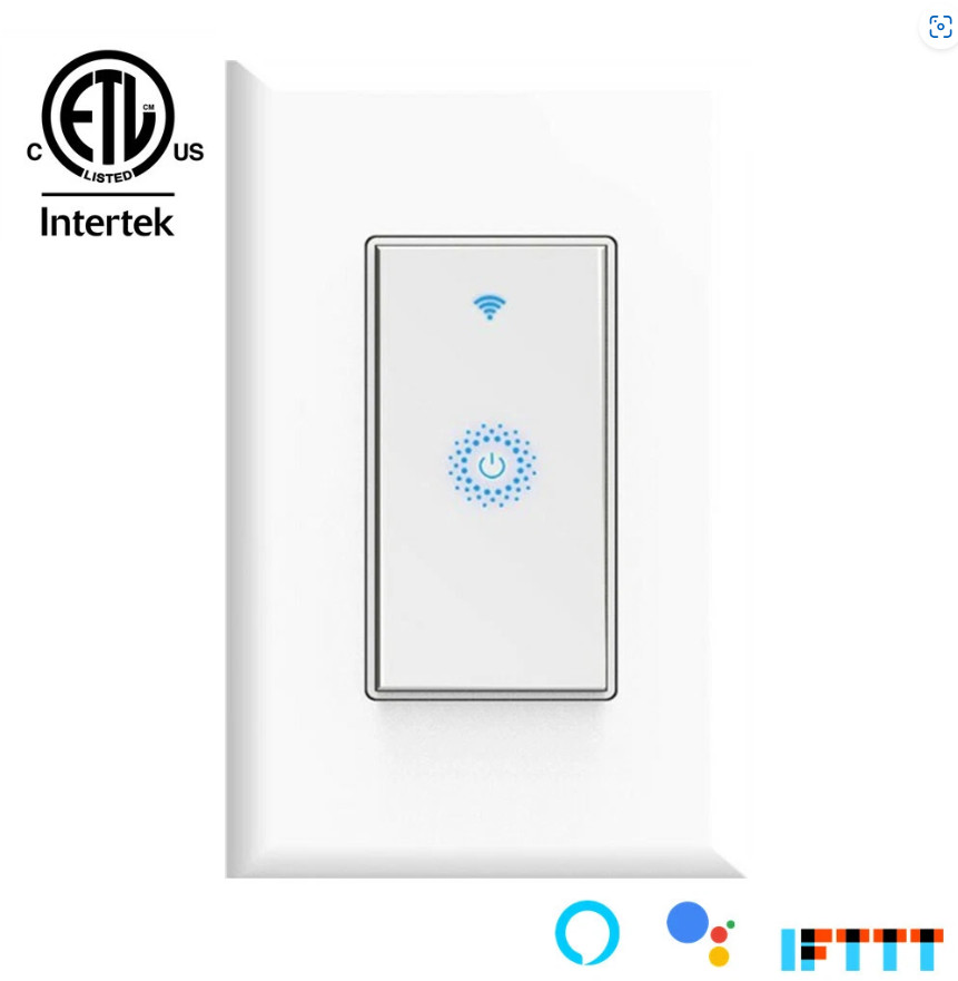 Nexete Smart Wi-Fi Light Switch Alexa Google Smart Life App Open Box gallery